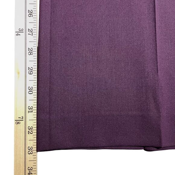 LAFAYETTE 148 Women Mensware Wool Dress Pant Size 16 Straight Leg Red Purple EUC - Picture 14 of 16